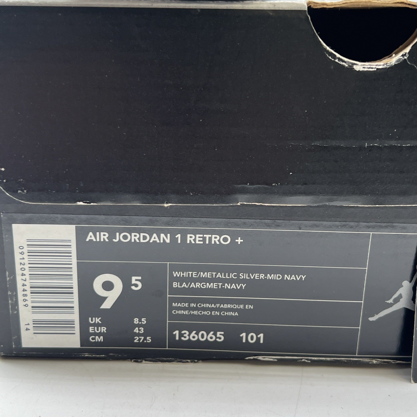 Size 9.5 - Air Jordan 1 Retro + Midnight Navy (136065-101)