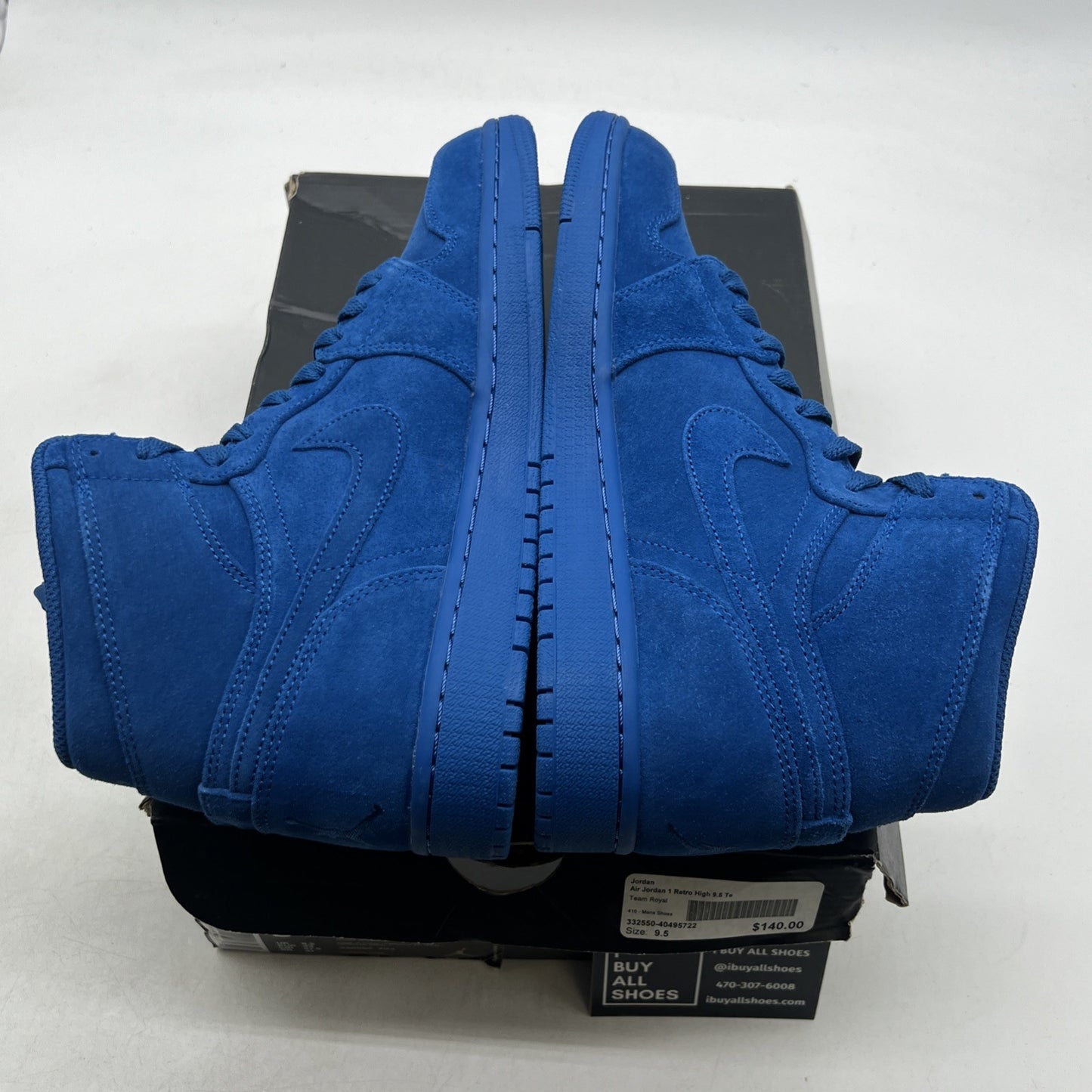 Size 9.5 - Air Jordan 1 Retro High Blue Suede (332550-404)
