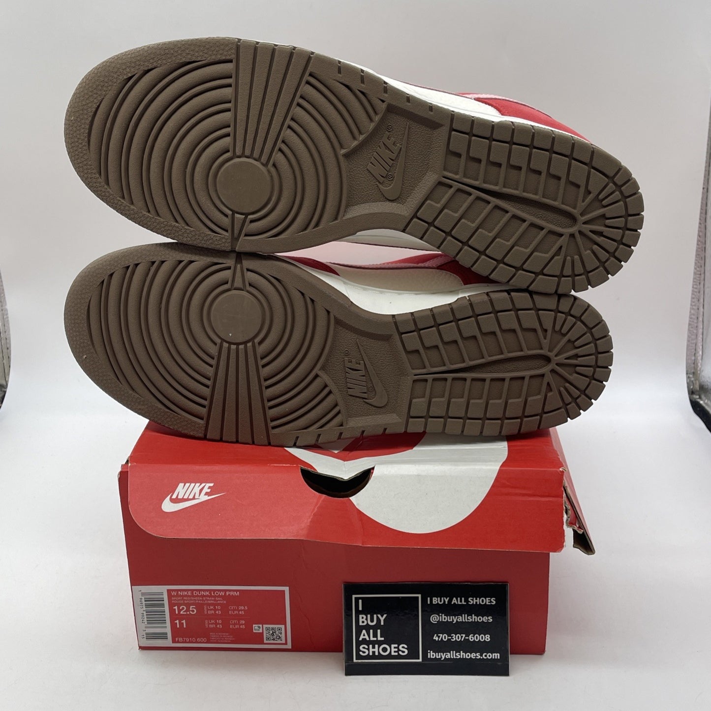 Size 12.5W - Nike Dunk Premium Low Bacon Suede Leather (FB7910-600)