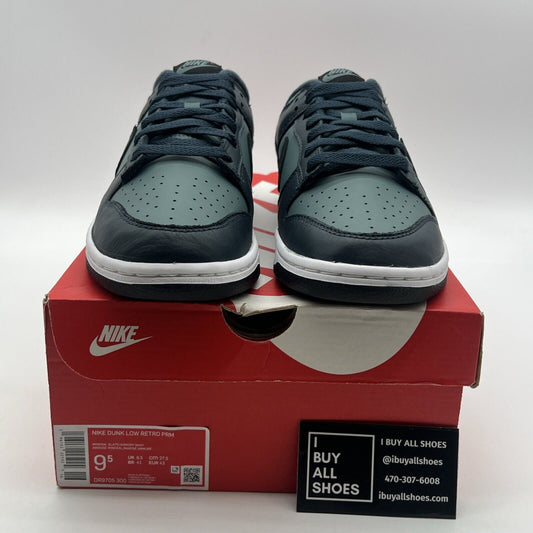 Size 9.5 - Nike Dunk Low Armory Navy/Black/Mineral State/White (DR9705-300)