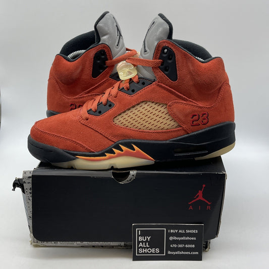 Size 9W - Air Jordan 5 Retro Dunk on Mars Orange Black Suede (DD9336-800)