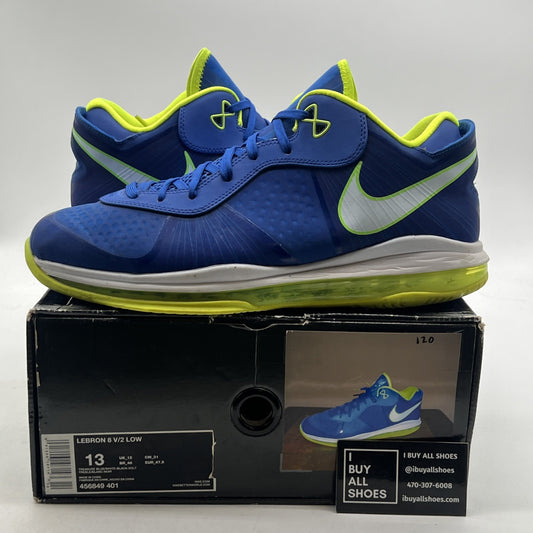 Size 13 - Nike LeBron 8 V/2 2011 Low Sprite (456849-401)