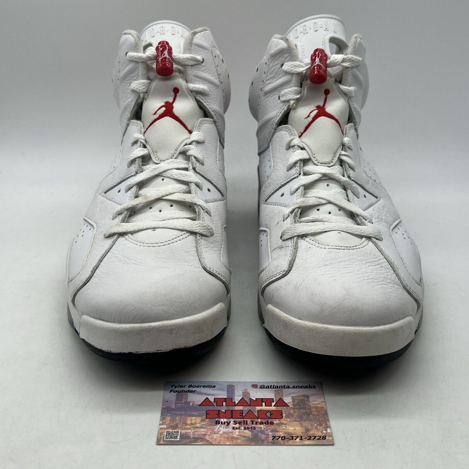 Size 12 - Jordan 6 White and University Red 2022 White Leather (CT8529-162)