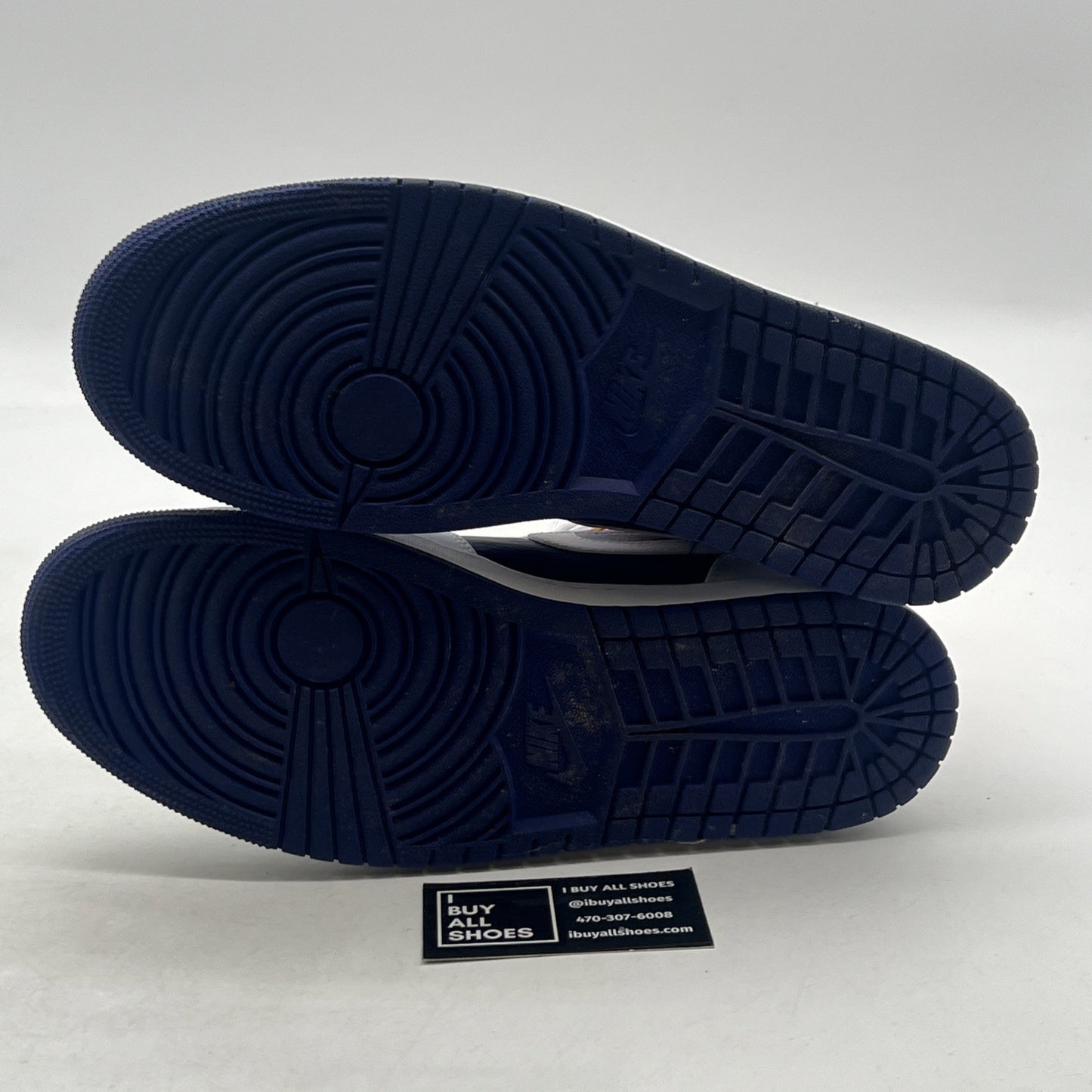 Size 11.5 - Air Jordan 1 Mid White Deep Royal Blue (554724-131)