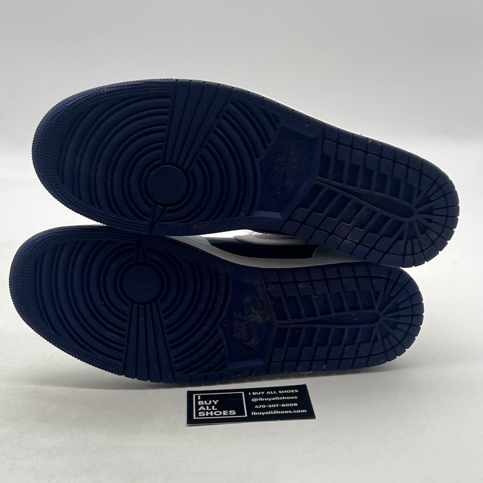 Size 11.5 - Air Jordan 1 Mid White Deep Royal Blue (554724-131)