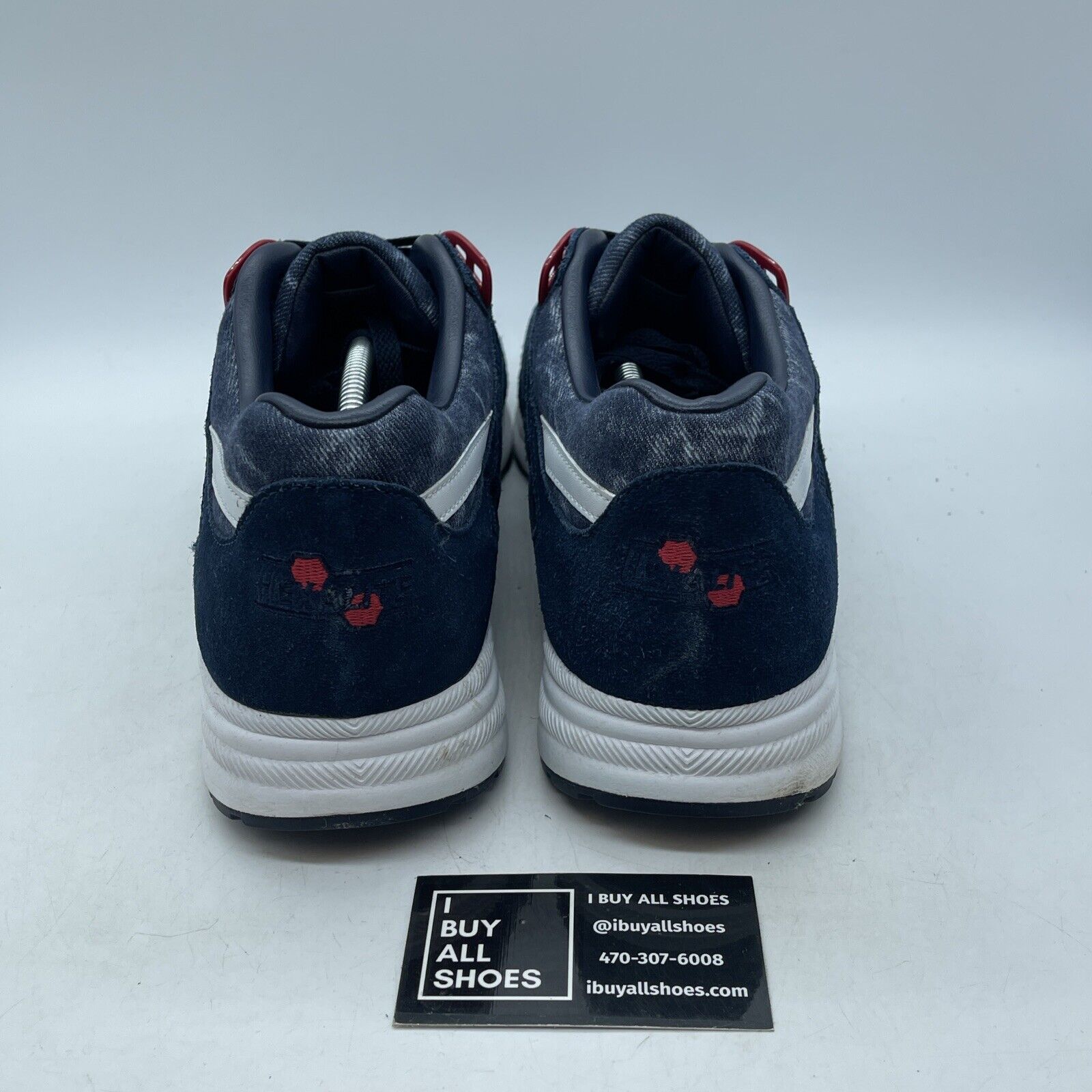 Size 13 - Reebok Awd Navy Blue Ventilator Reebok Blue White Suede (M46439)