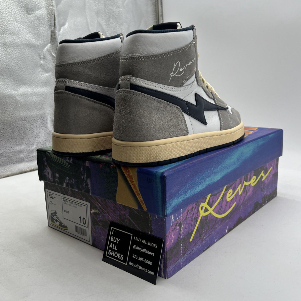 Size 10 - REVES PARIS / KIY 85 Hi WHITE/GREY/NAVY