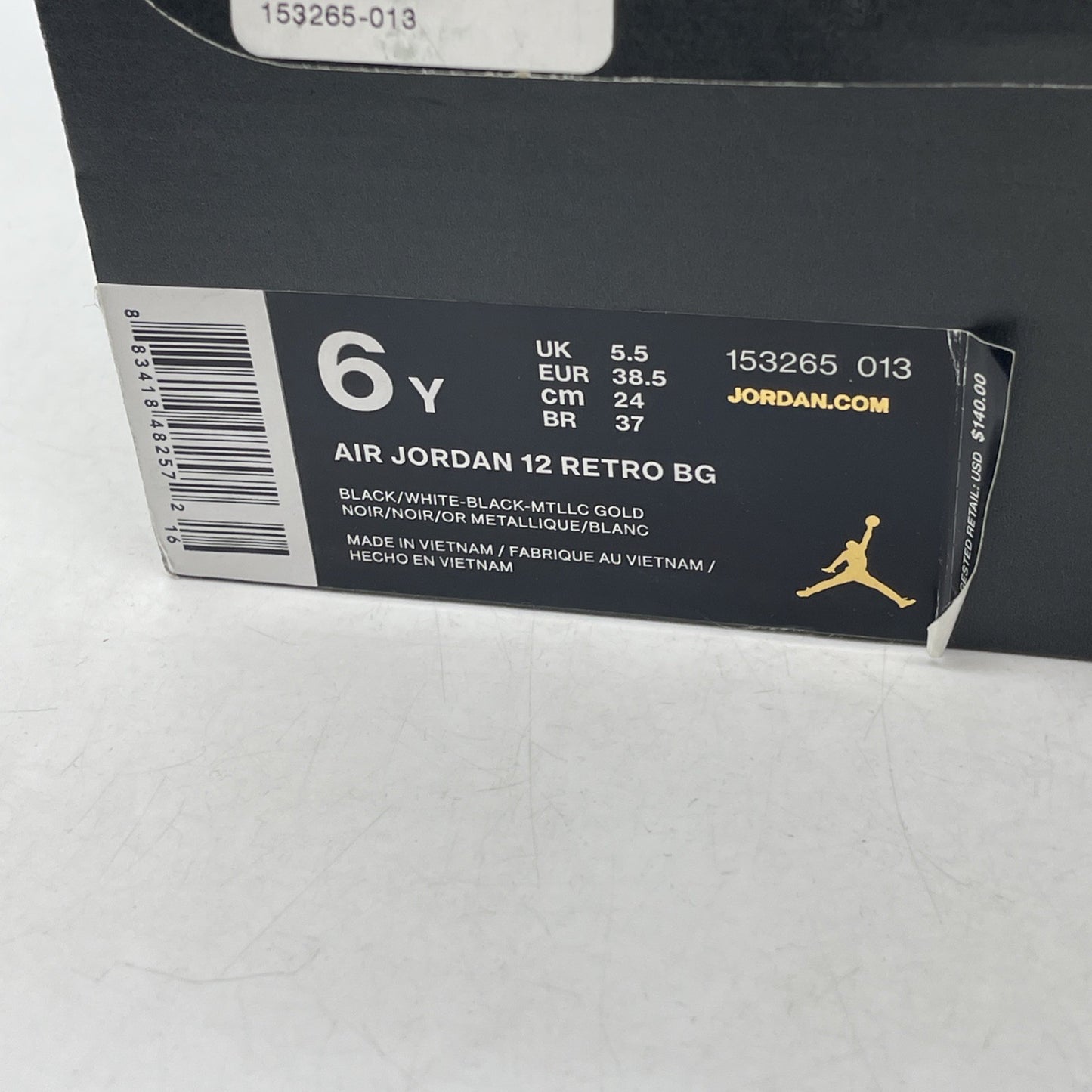 Size 6Y - Air Jordan 12 Retro The Master (153265-013)