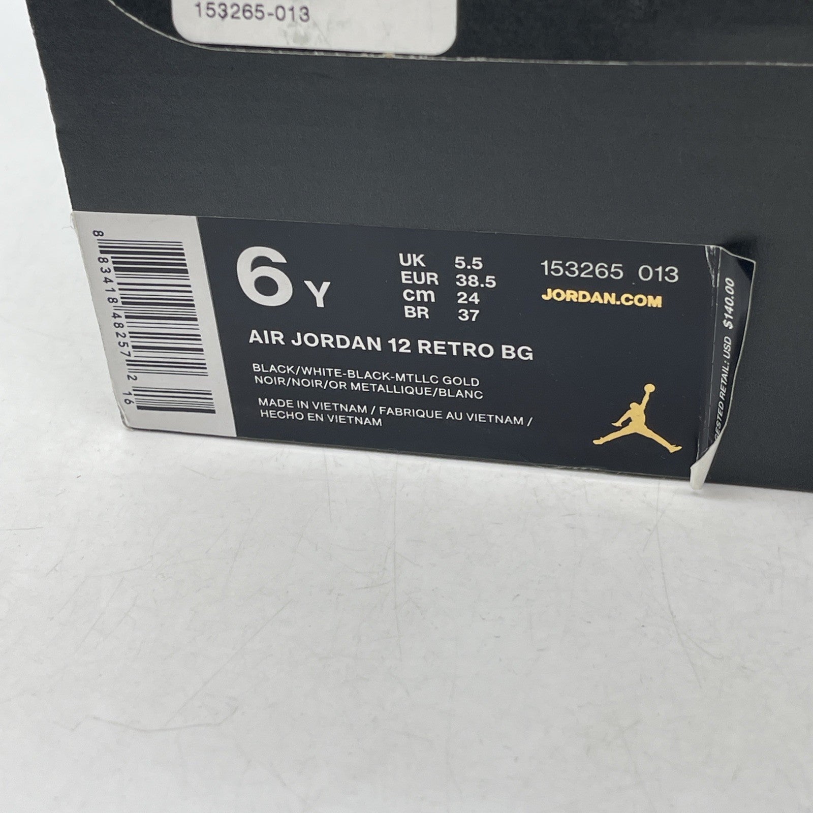 Size 6Y - Air Jordan 12 Retro The Master (153265-013)