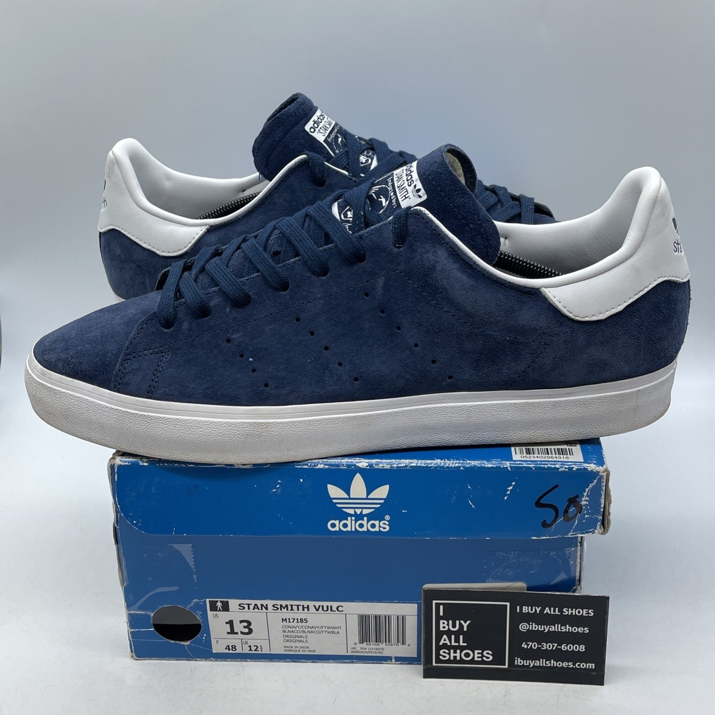 Size 13 - Adidas Stan Smith Vulc Blue (M17185)
