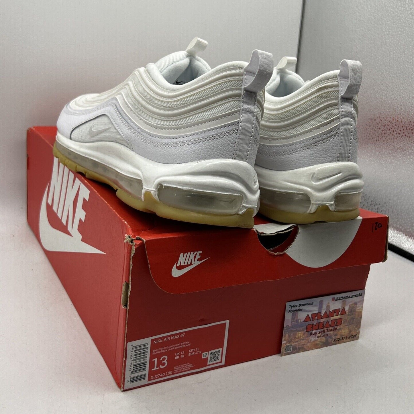 Size 13 - Nike Air Max 97 White Gum (DJ2740-100)