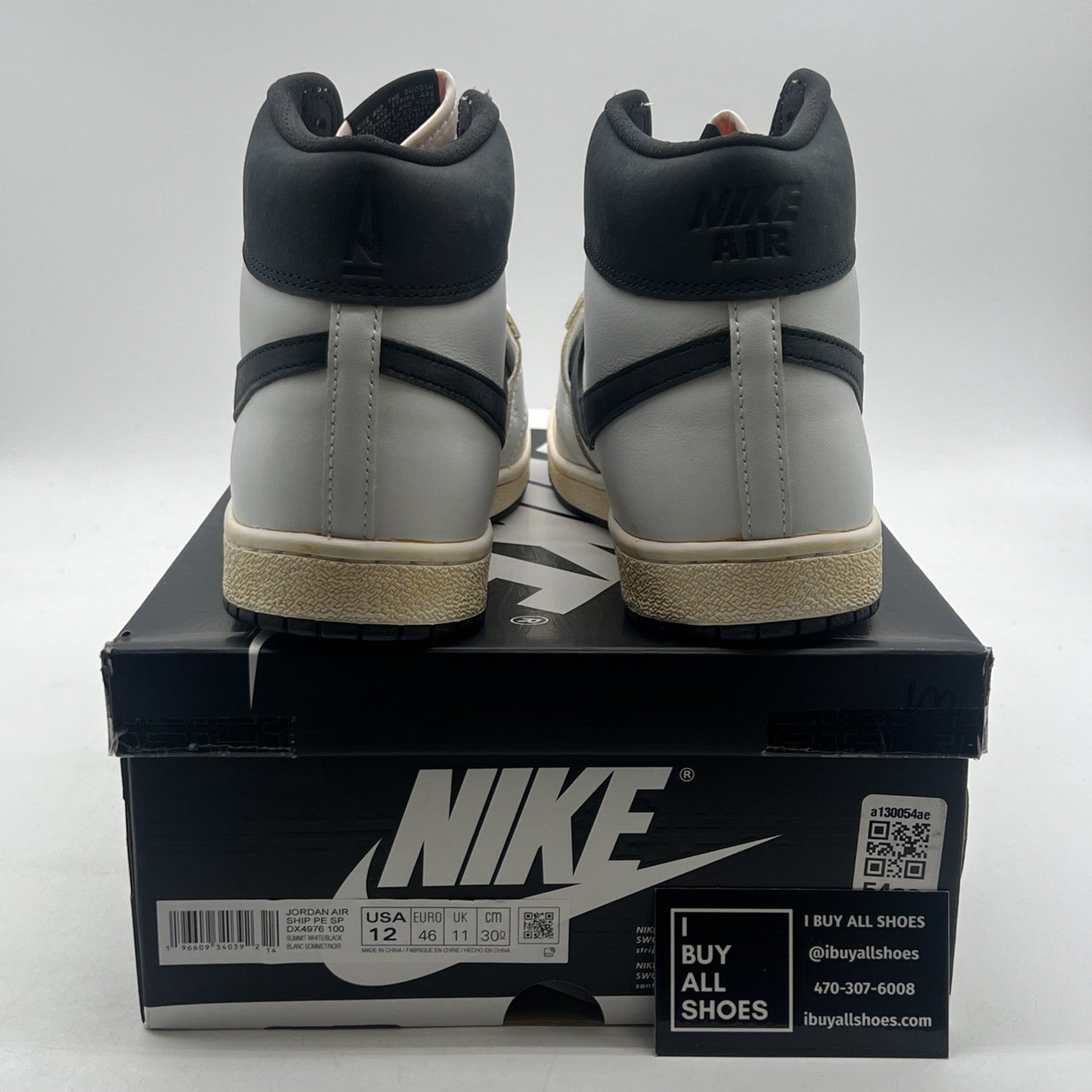 Size 12 - A Ma Maniére x Jordan Air Ship PE SP White Black (DX4976-100)