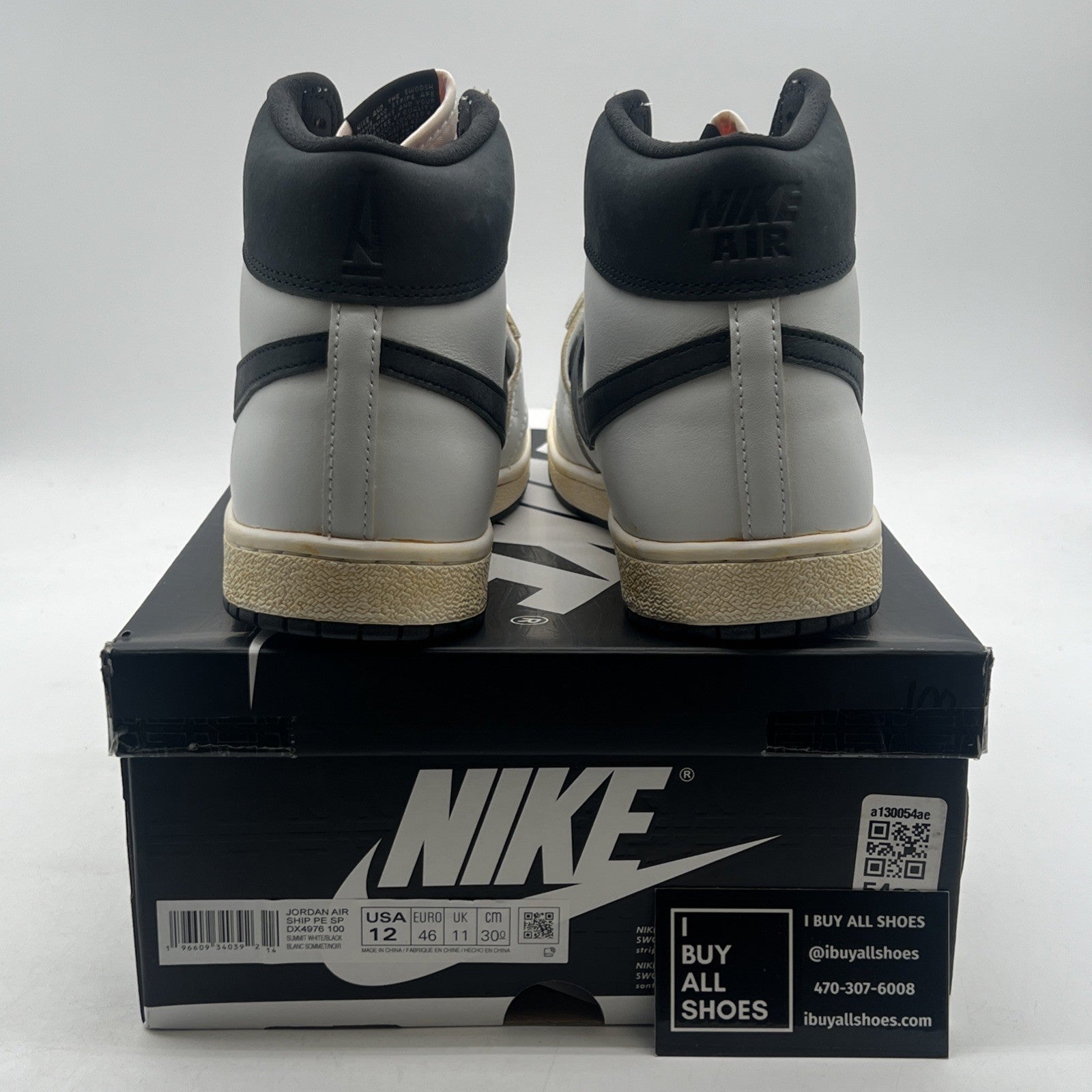 Size 12 - A Ma Maniére x Jordan Air Ship PE SP White Black (DX4976-100)