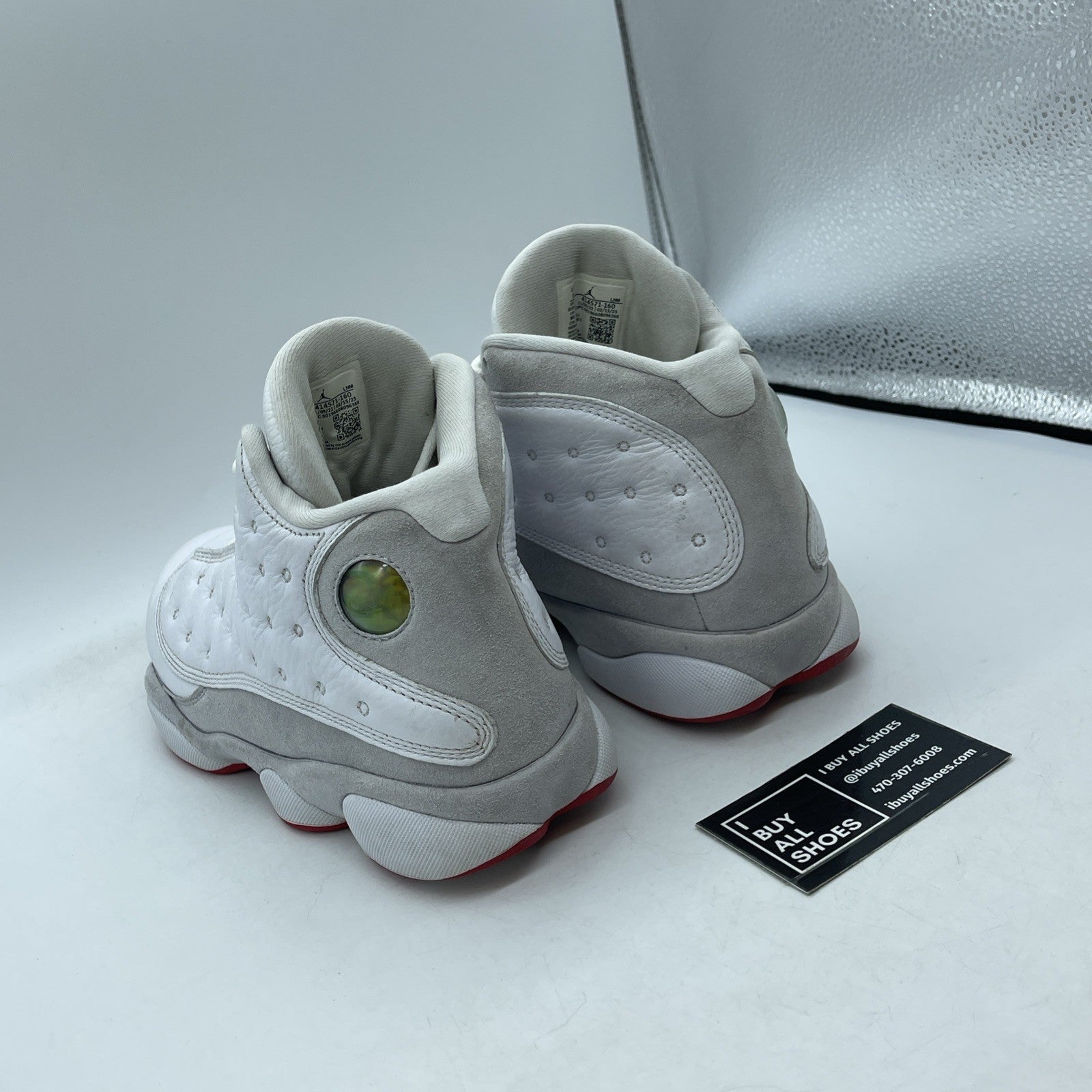 Size 8 - Air Jordan 13 Retro White Wolf Grey Suede Leather (414571-160)