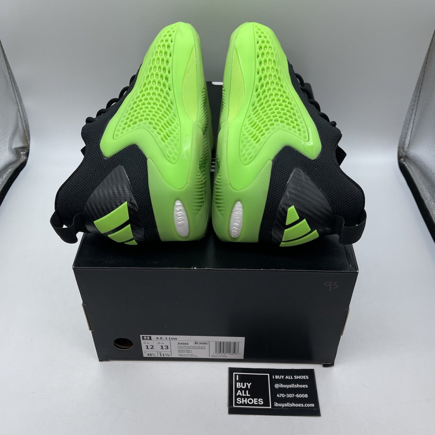 Size 12 - adidas AE 1 Low Slime Green Black Suede (JI4065)
