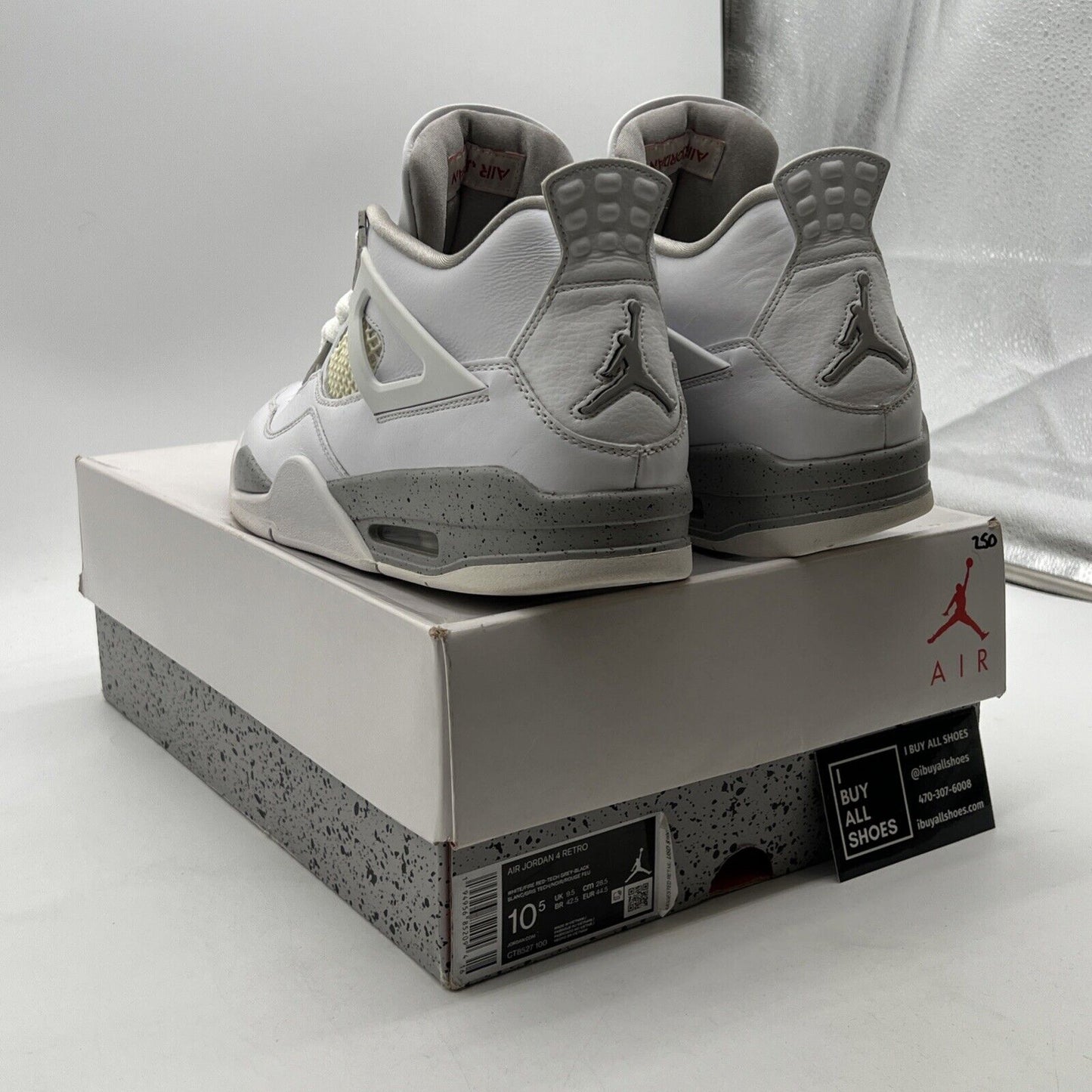 Size 10.5 - Air Jordan 4 Retro Mid White Oreo (CT8527-100)
