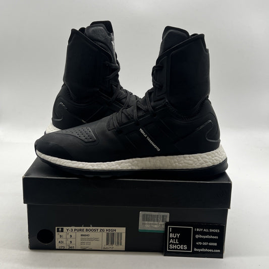 Size 9.5 - Adidas Y-3 PureBoost ZG High Core Black (BB6043)