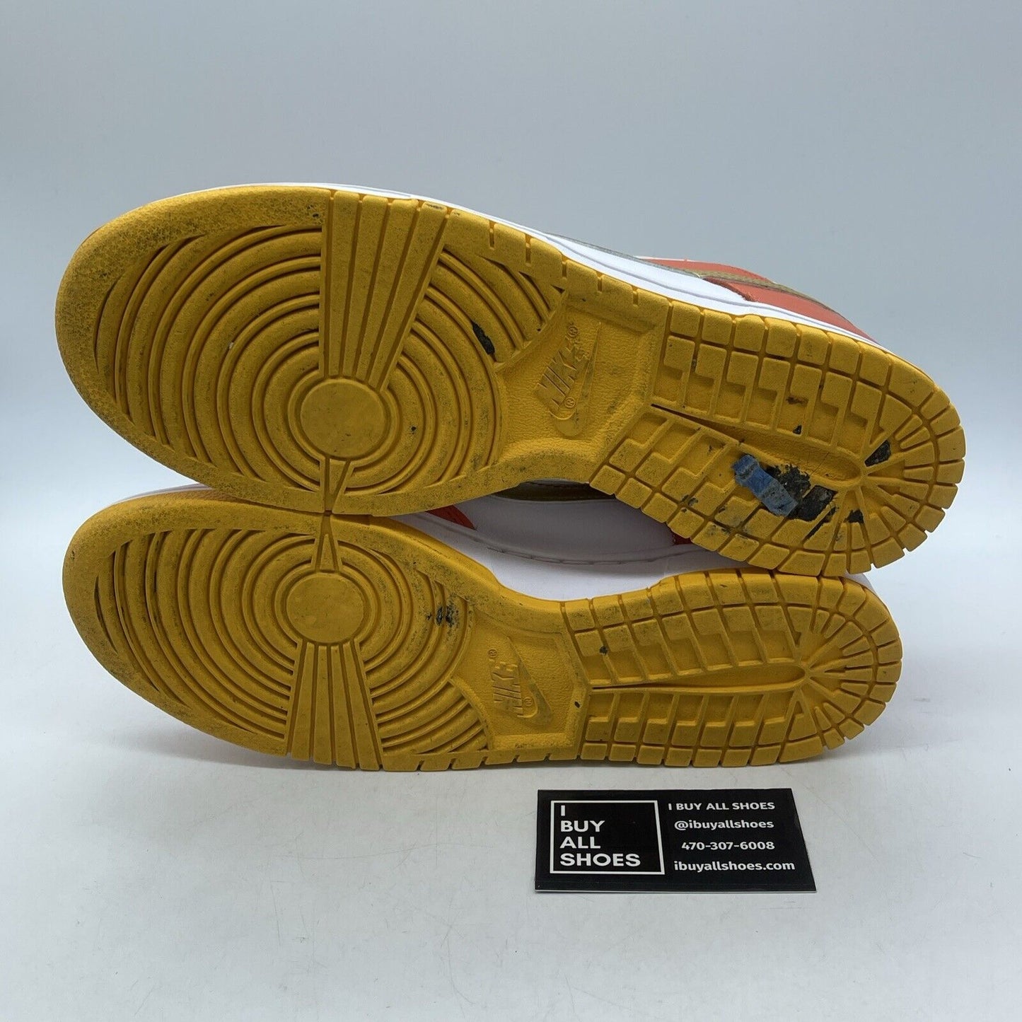 Size 10.5W - Nike Dunk Low Orange University Gold White Leather (DQ4690-800)