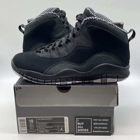 Size 10 - Air Jordan 10 Retro Stealth Black Suede (310805-003)