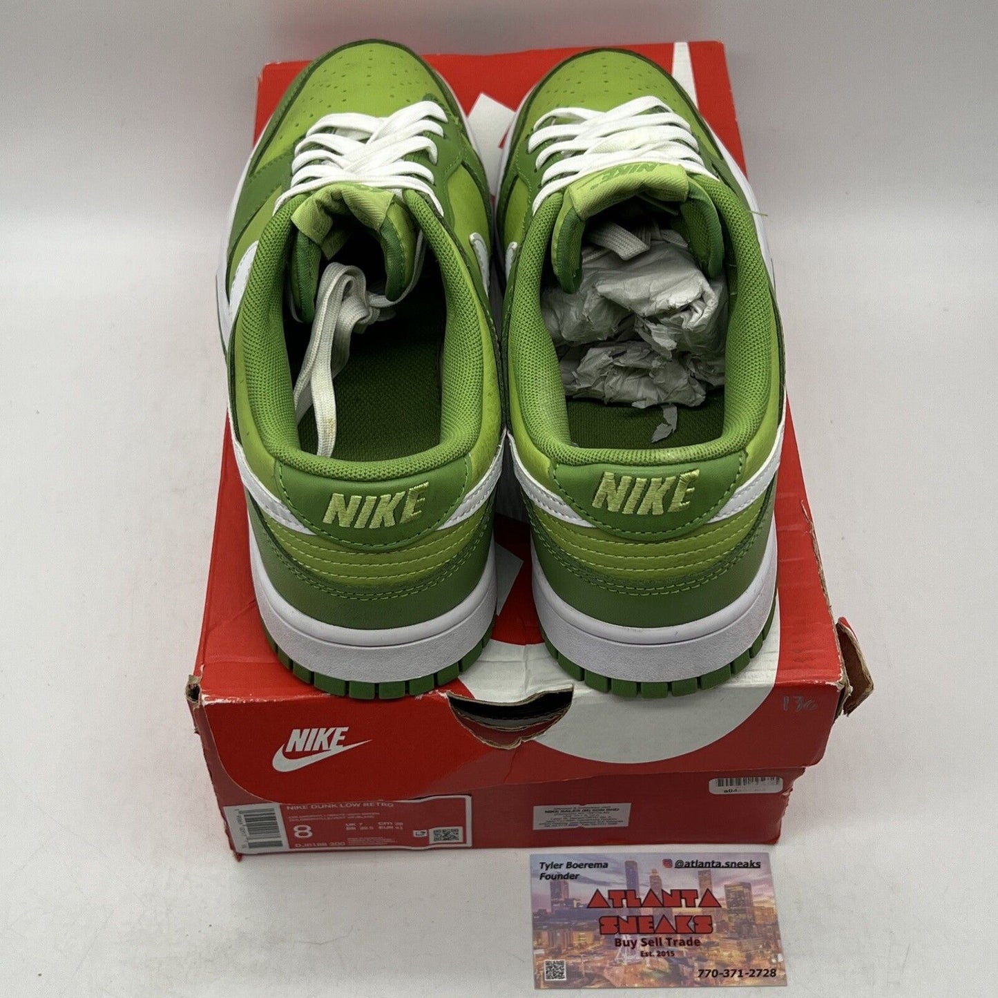 Size 8 - Nike Dunk Low Chlorophyll White Leather (DJ6188-300)