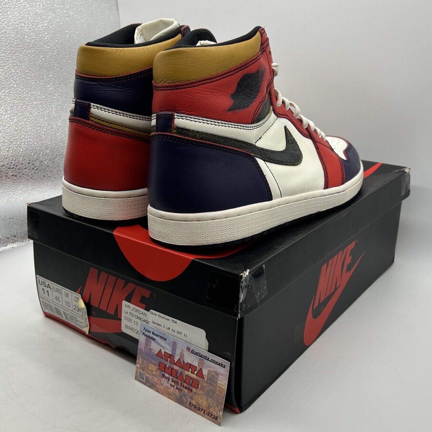 Size 11 - Jordan 1 Retro High SB LA To Chicago 2019 Purple Yellow Red CD6578-507