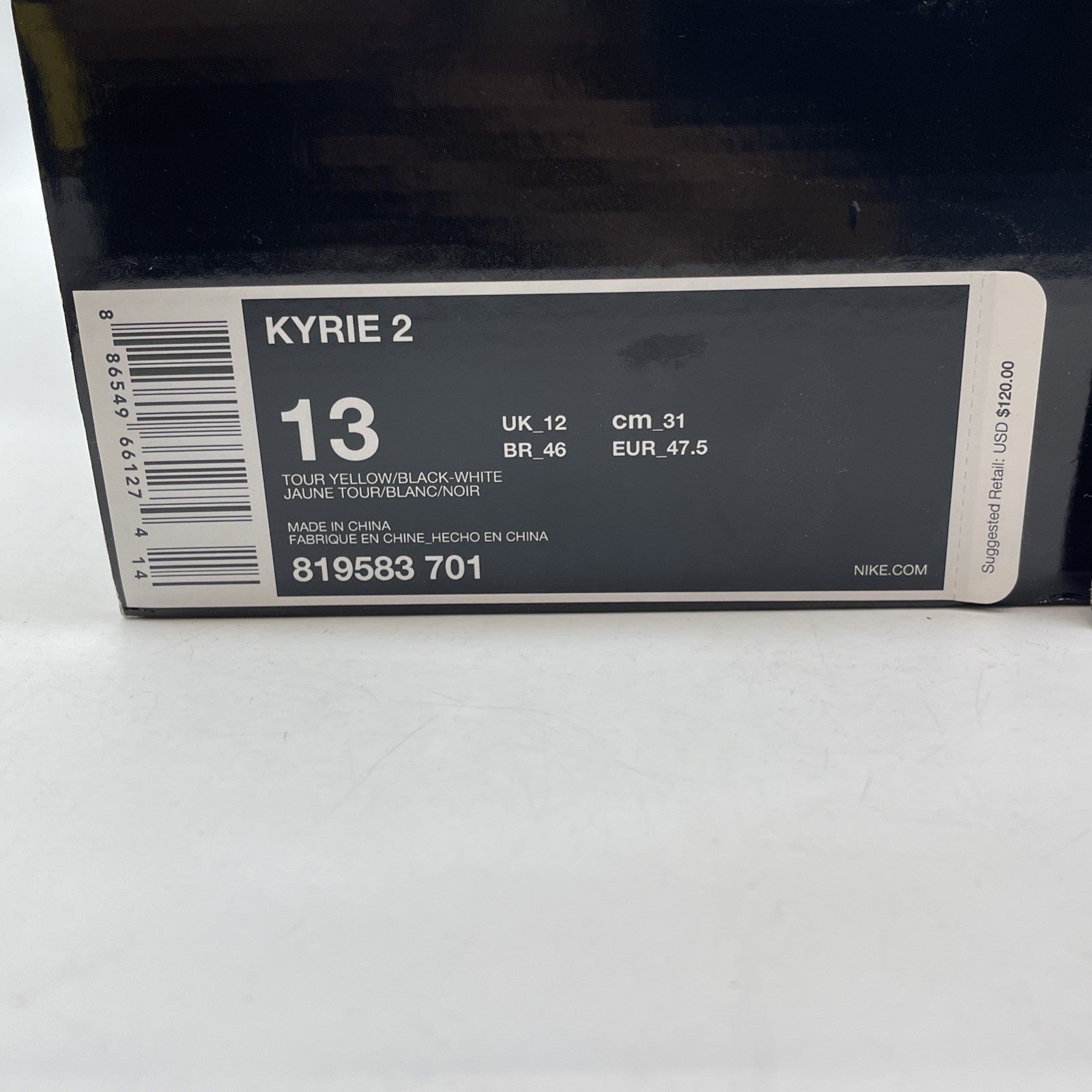 Size 13 - Nike Kyrie 2 Australia Yellow Black Suede (819583-701)