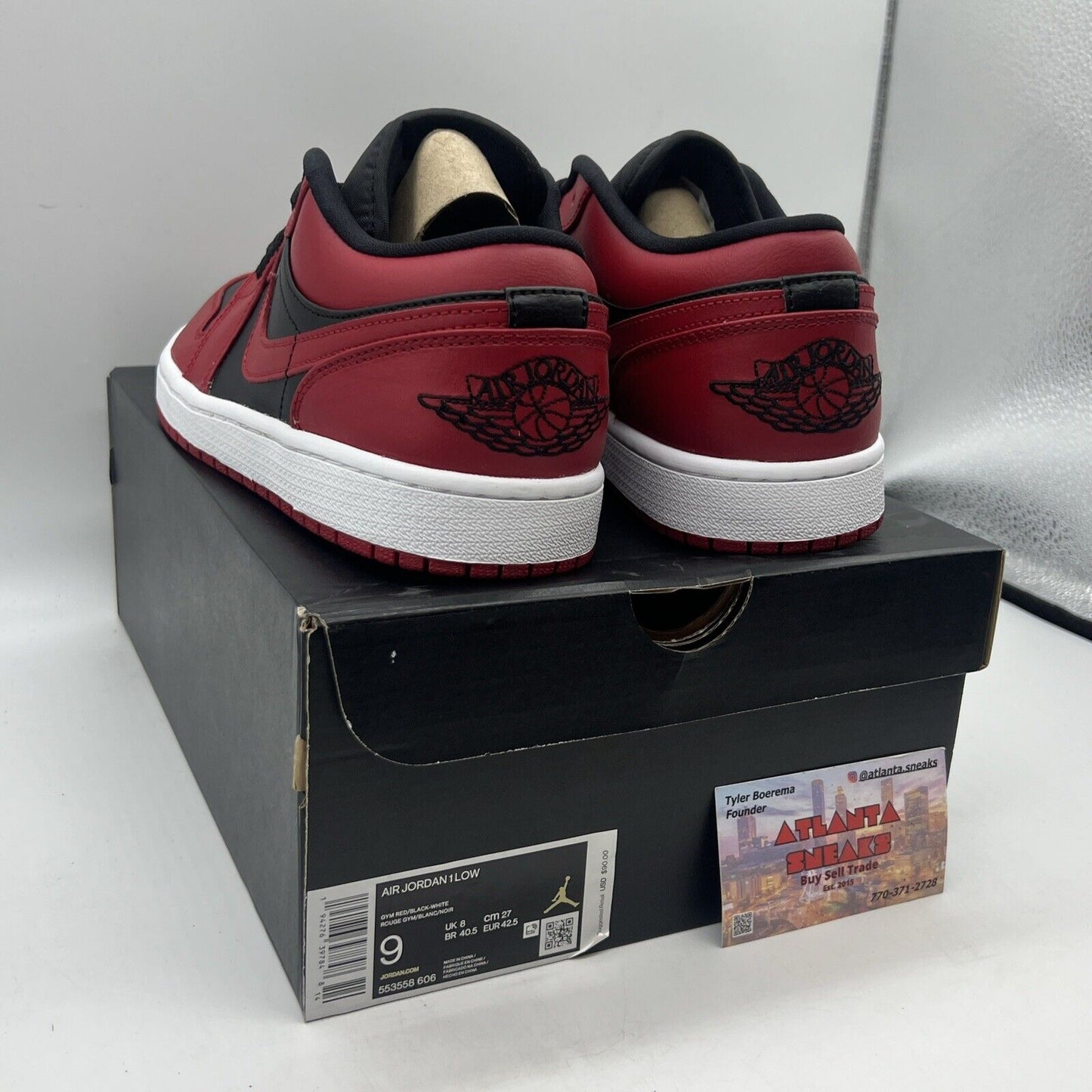 Size 9 - Air Jordan 1 Reverse Bred Red White Black Brand New Og All DS