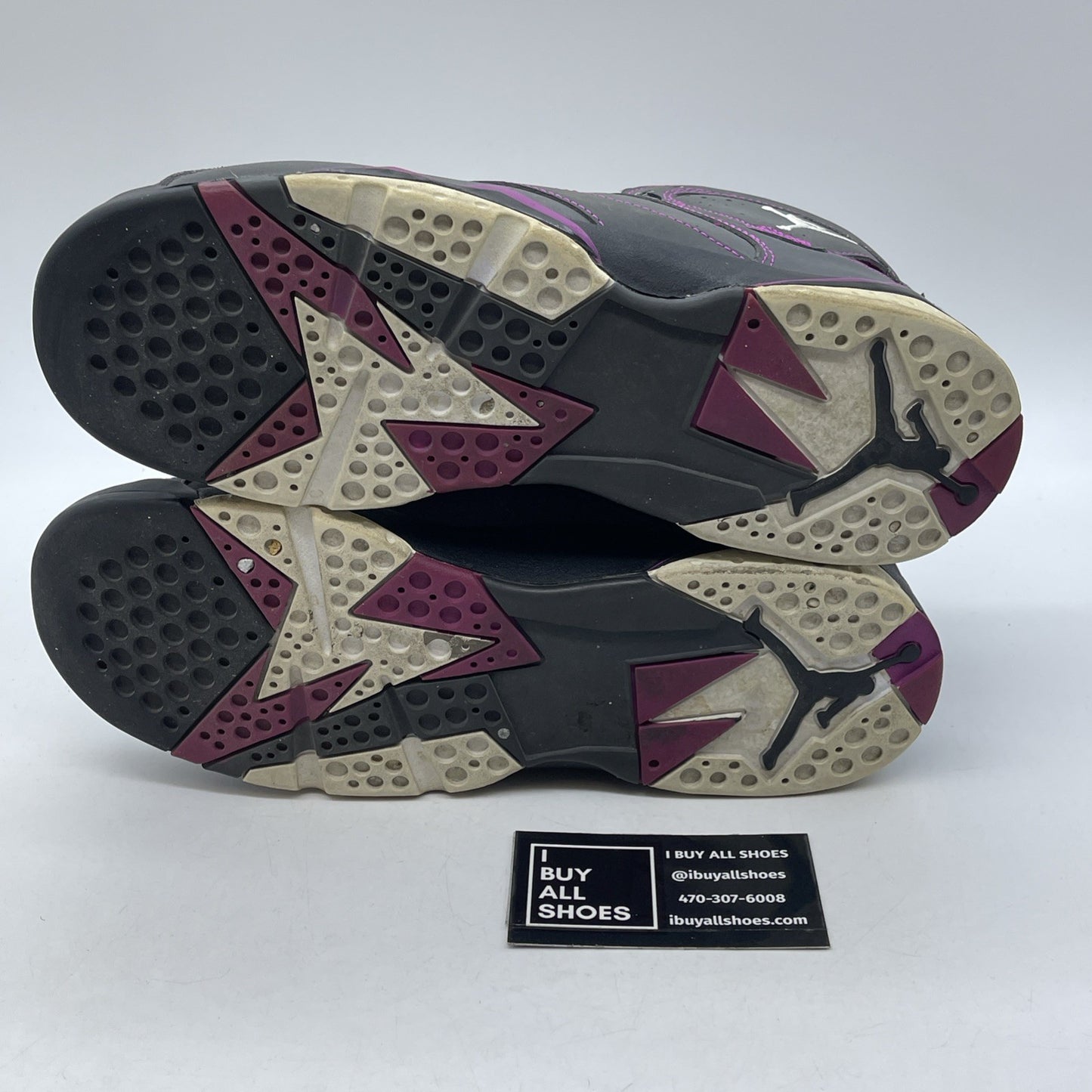Size 8.5Y (GS) - Jordan 7 Retro 30th Mid Gray Purple Suede (705417-016)
