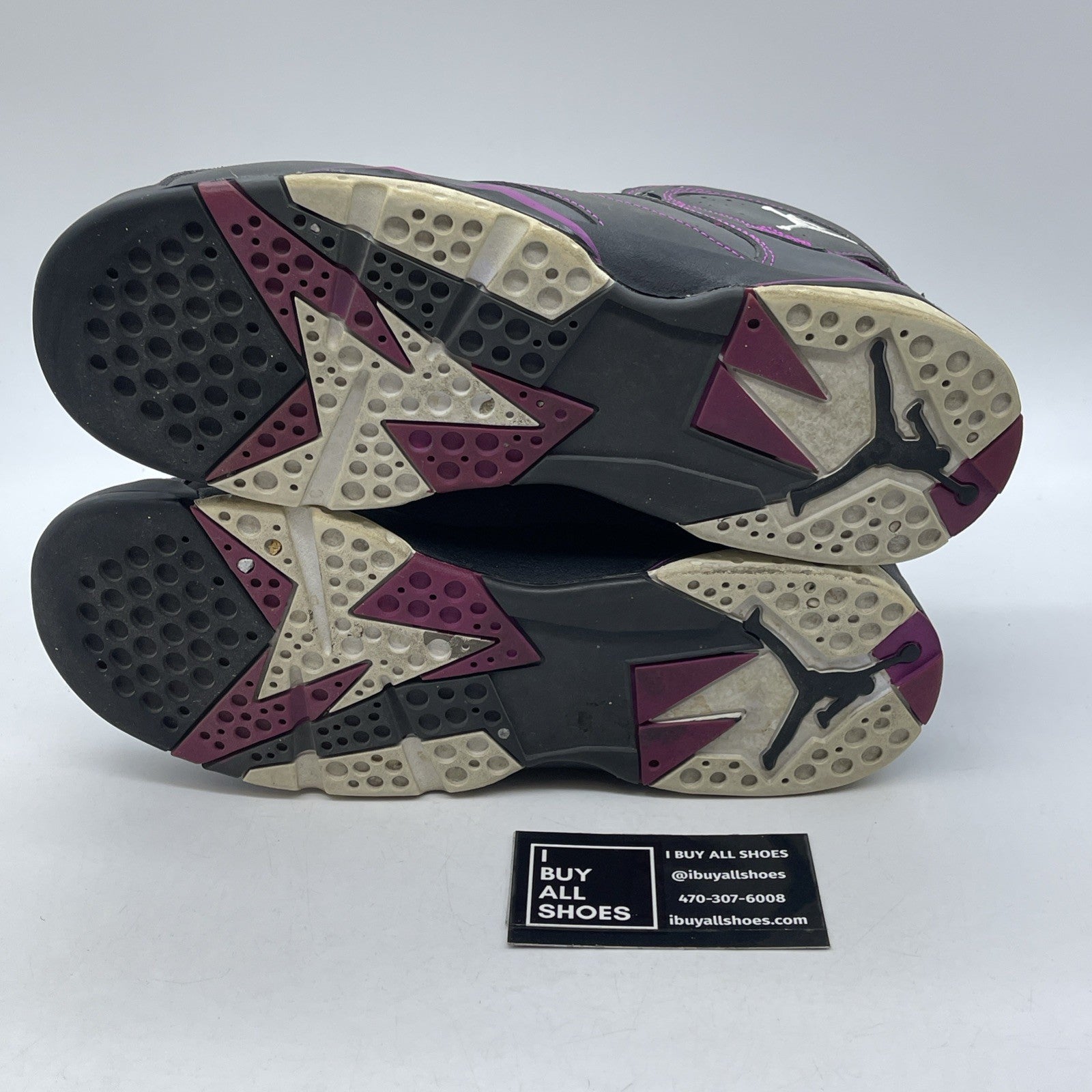 Size 8.5Y (GS) - Jordan 7 Retro 30th Mid Gray Purple Suede (705417-016)