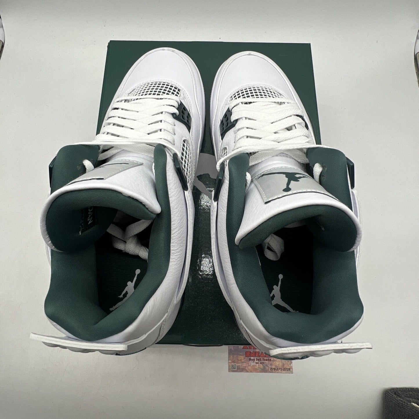 Size 12 - Air Jordan 4 Retro Oxidized Green White Leather (FQ8138-103)