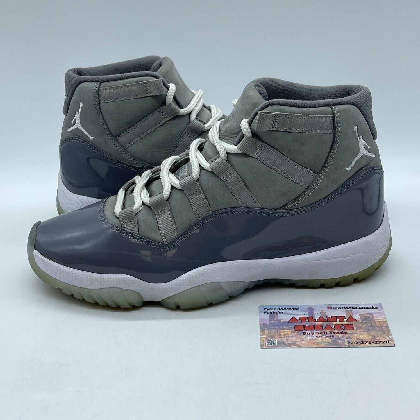 Size 8.5 - Jordan 11 Retro High Cool Grey White Suede Leather (CT8012-005)