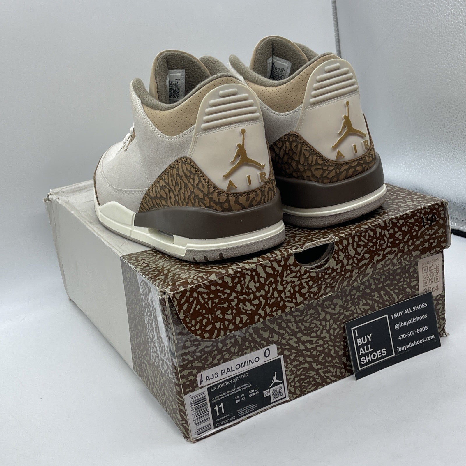 Size 11 - Jordan 3 Retro Low Palomino Brown Tan Suede (CT8532-102)