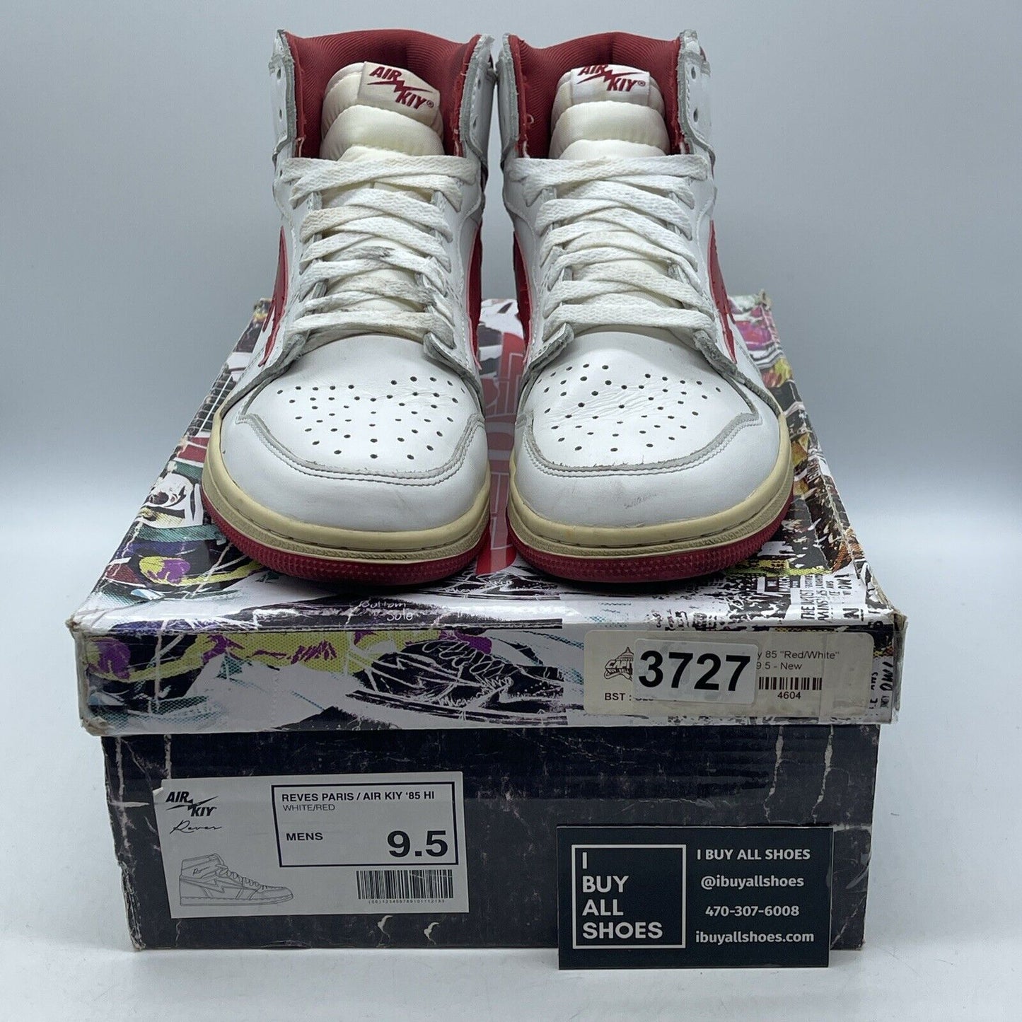 Size 9.5 -reeves paris air kiy Jordan 1 metallic red leather retro 1 of high 85