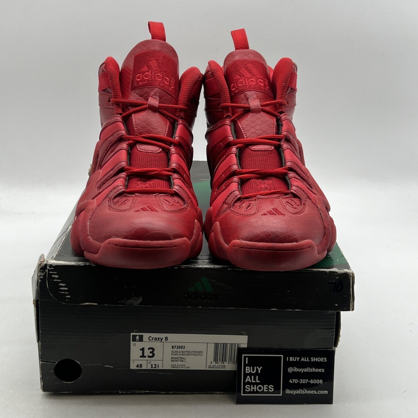 Size 13 - Adidas Crazy 8 Scarlet Red (B72993)
