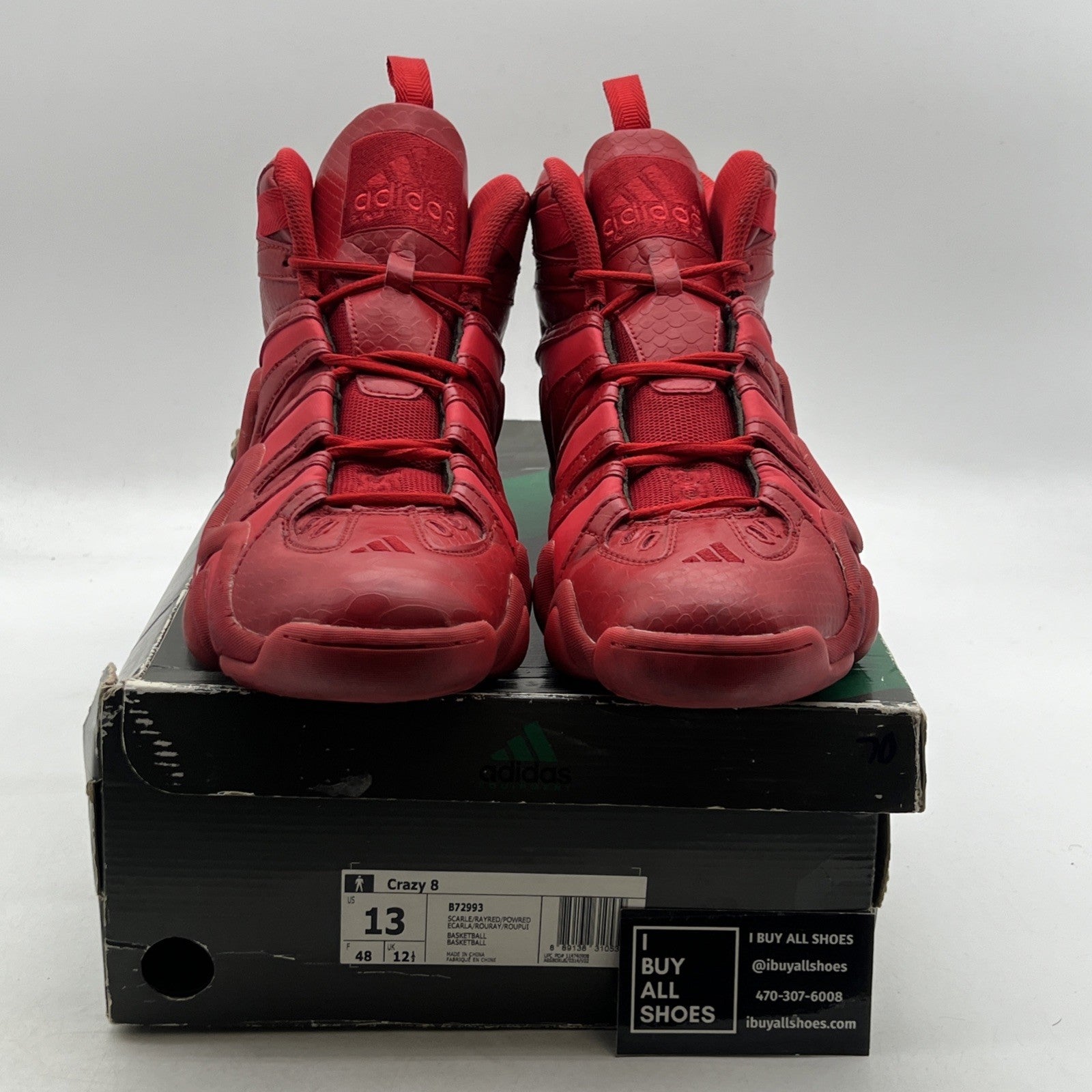Size 13 - Adidas Crazy 8 Scarlet Red (B72993)