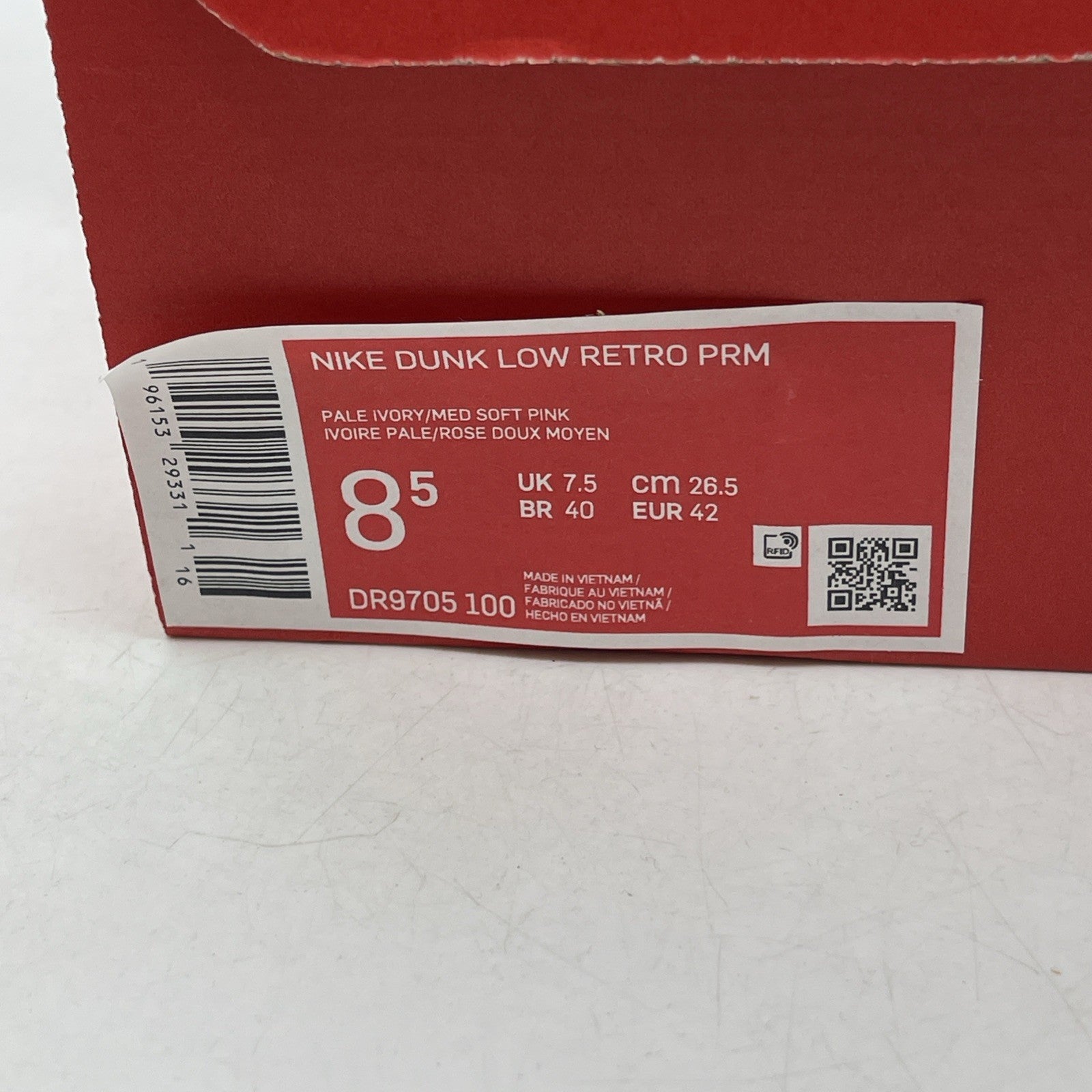 Size 8.5 - Nike Dunk Low Premium Valentine's Day (DR9705-100)