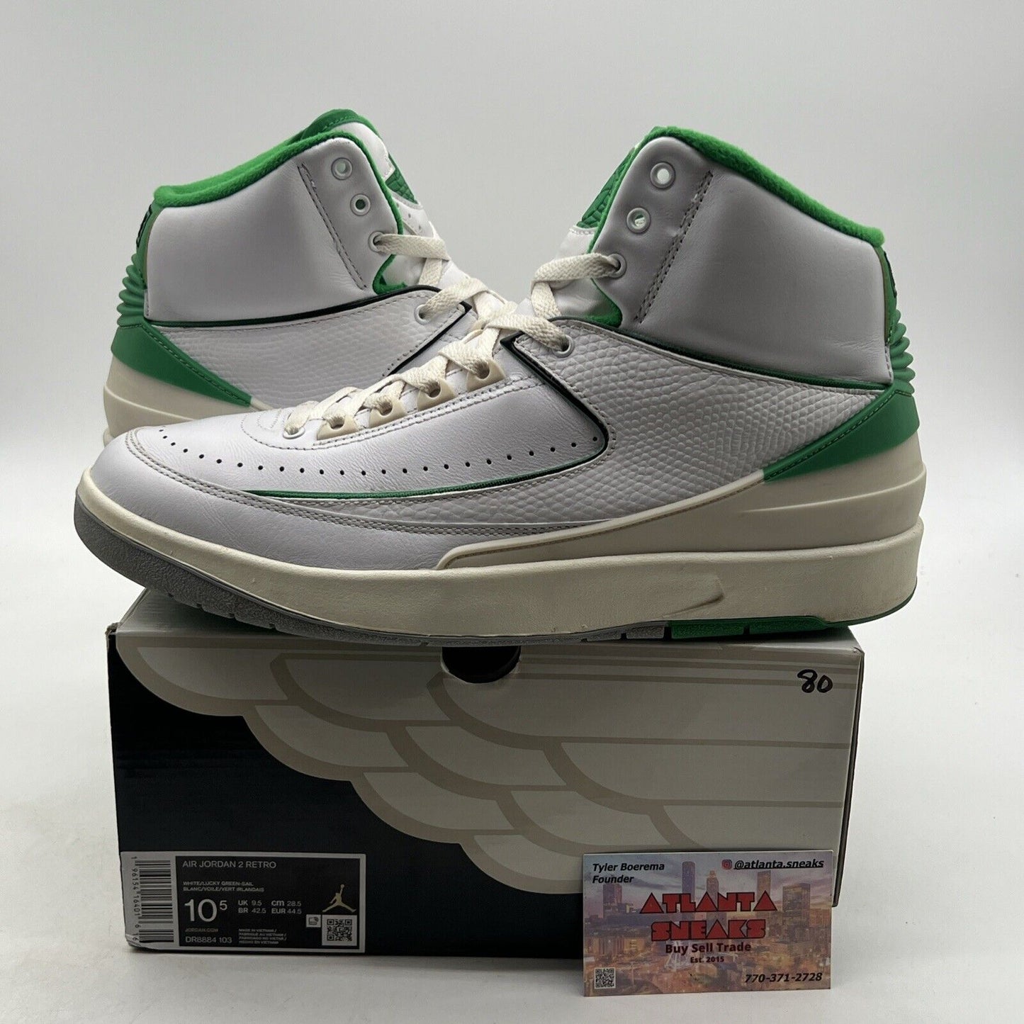 Size 10.5 - Jordan 2 Retro Lucky Green (DR8884-103)