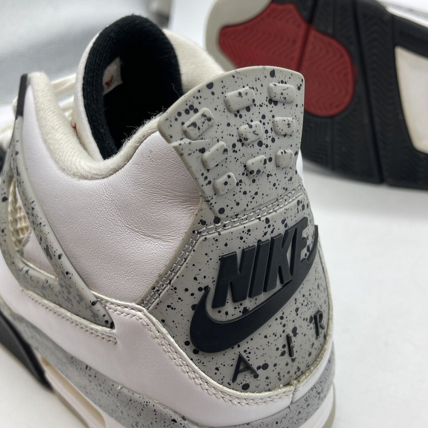 Size 12 - Jordan 4 Retro OG Mid White Cement Leather Grey Black (840606-192)