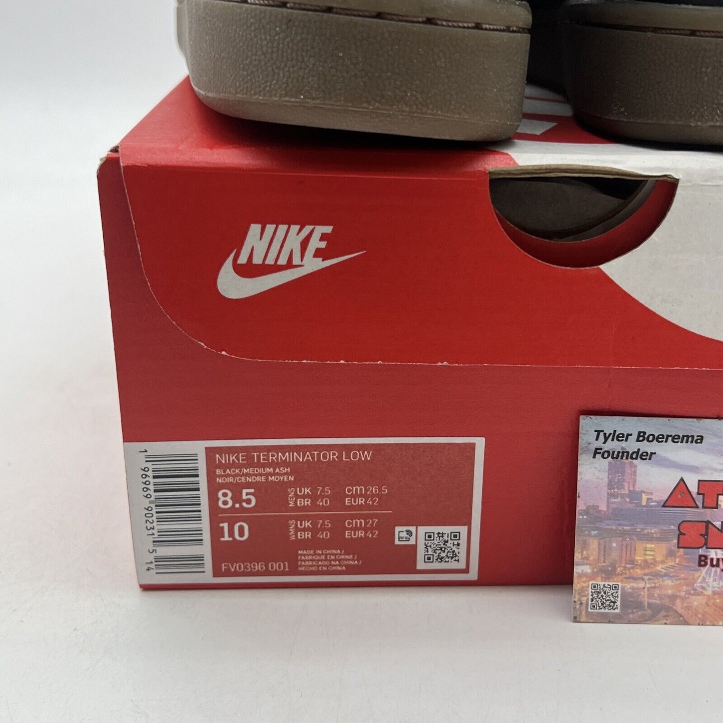 Size 8.5 - Nike Terminator Low Medium Ash Gum (FV0396-001)