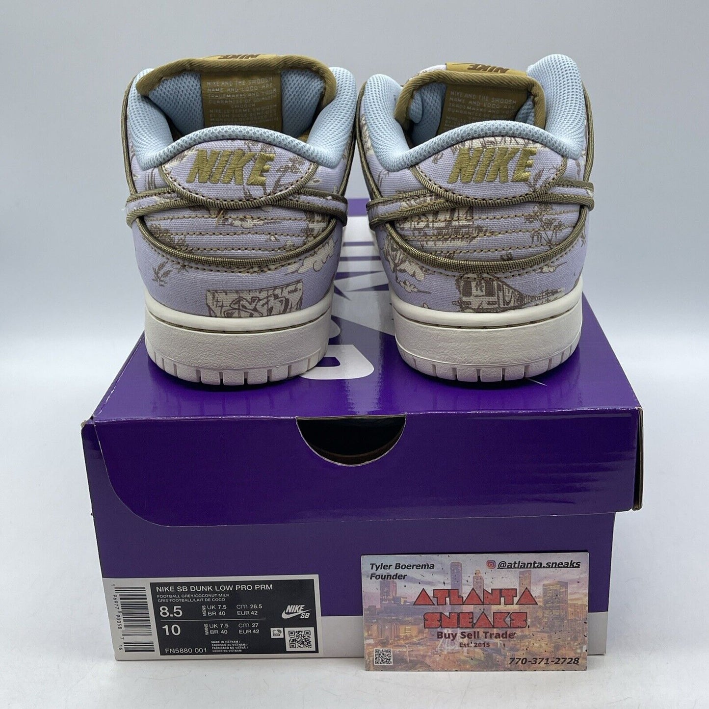 Size 8.5 - Nike Dunk Premium SB Low City of Style Pack Purple Suede (FN5880-001)