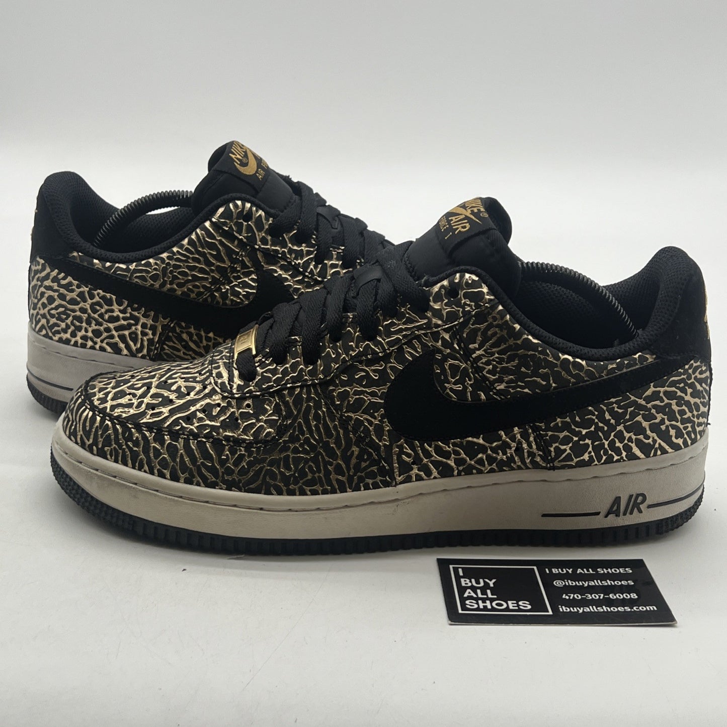 Size 10.5 - Nike Air Force 1 Low Black (488298-702)