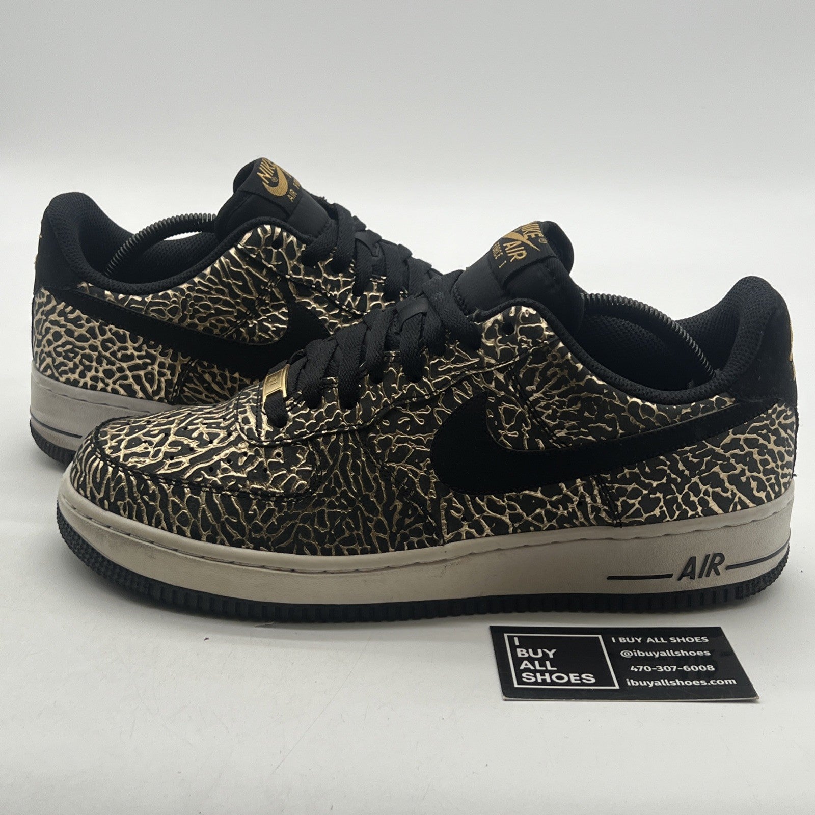 Size 10.5 - Nike Air Force 1 Low Black (488298-702)