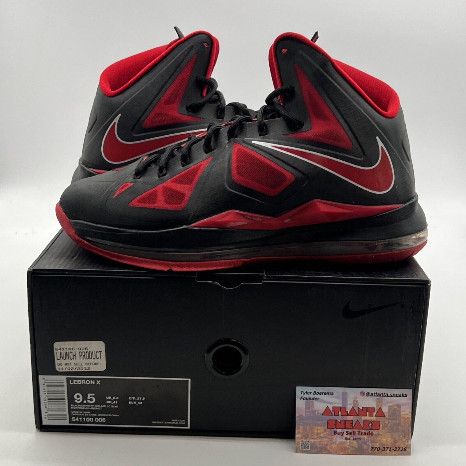 Size 9.5 - Nike Lebron 10 Heat Away (541100-006)