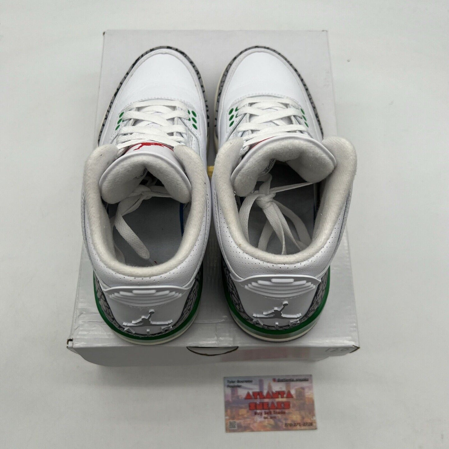 Size 7 - Air Jordan 3 Retro Lucky Green W White Grey Leather (CK9246-136)