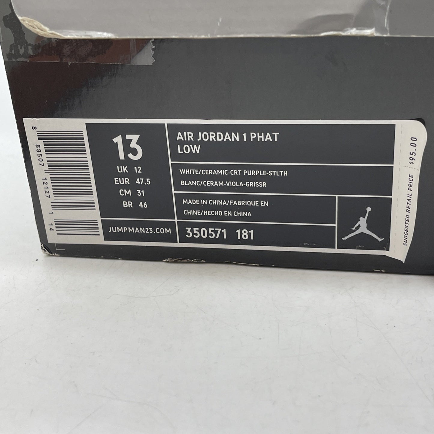 Size 13 - Air Jordan 1 Phat Low Lakers (350571-181)