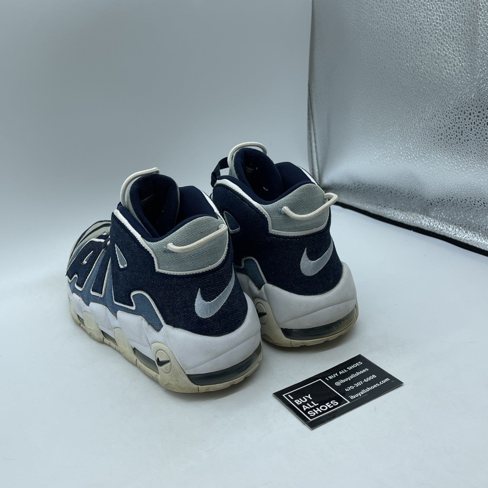 Size 11.5 - Nike Air More Uptempo 96 Denim White Blue Suede (CJ6125-100)