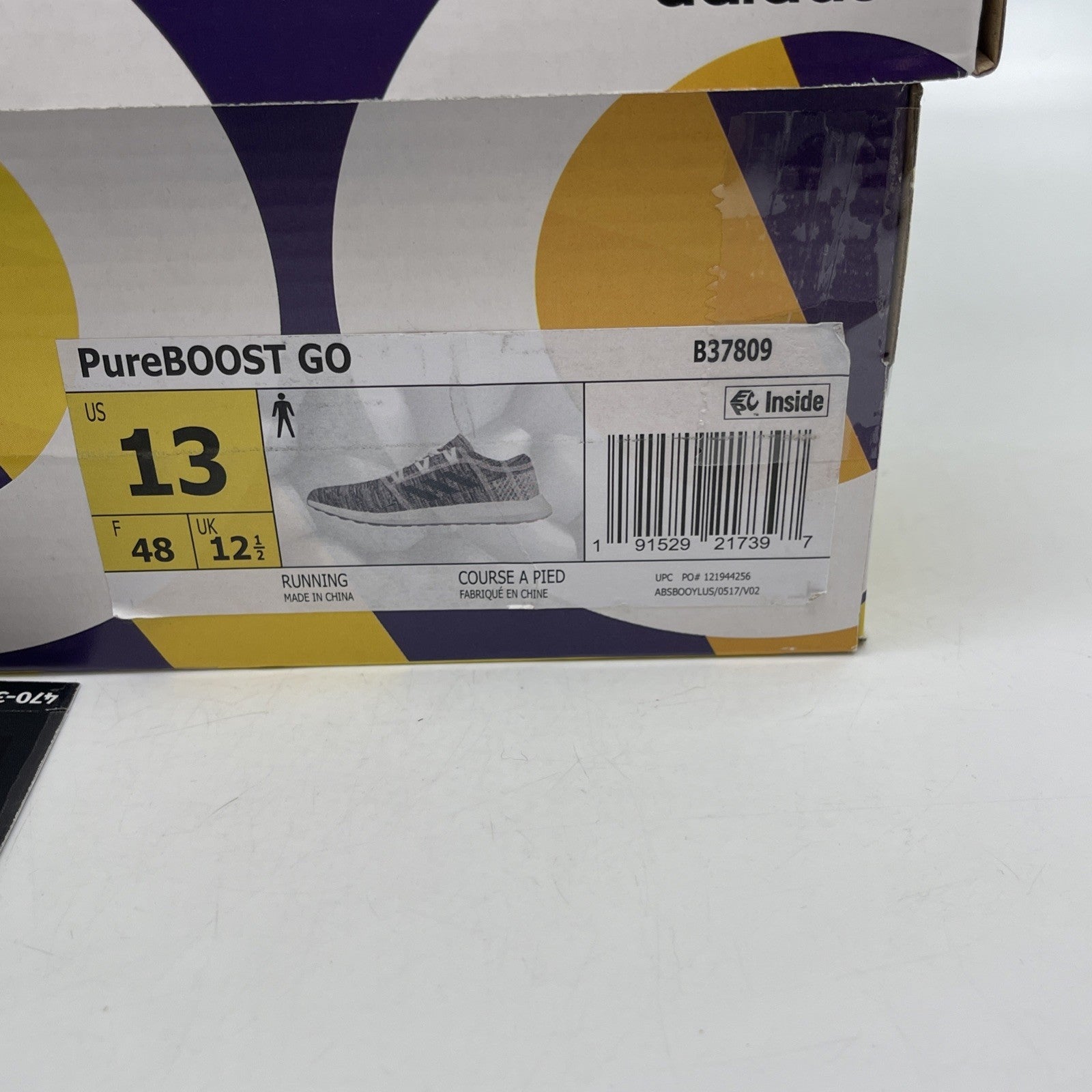 Size 13 - adidas PureBoost Go White Indigo Blue White Suede (B37809)