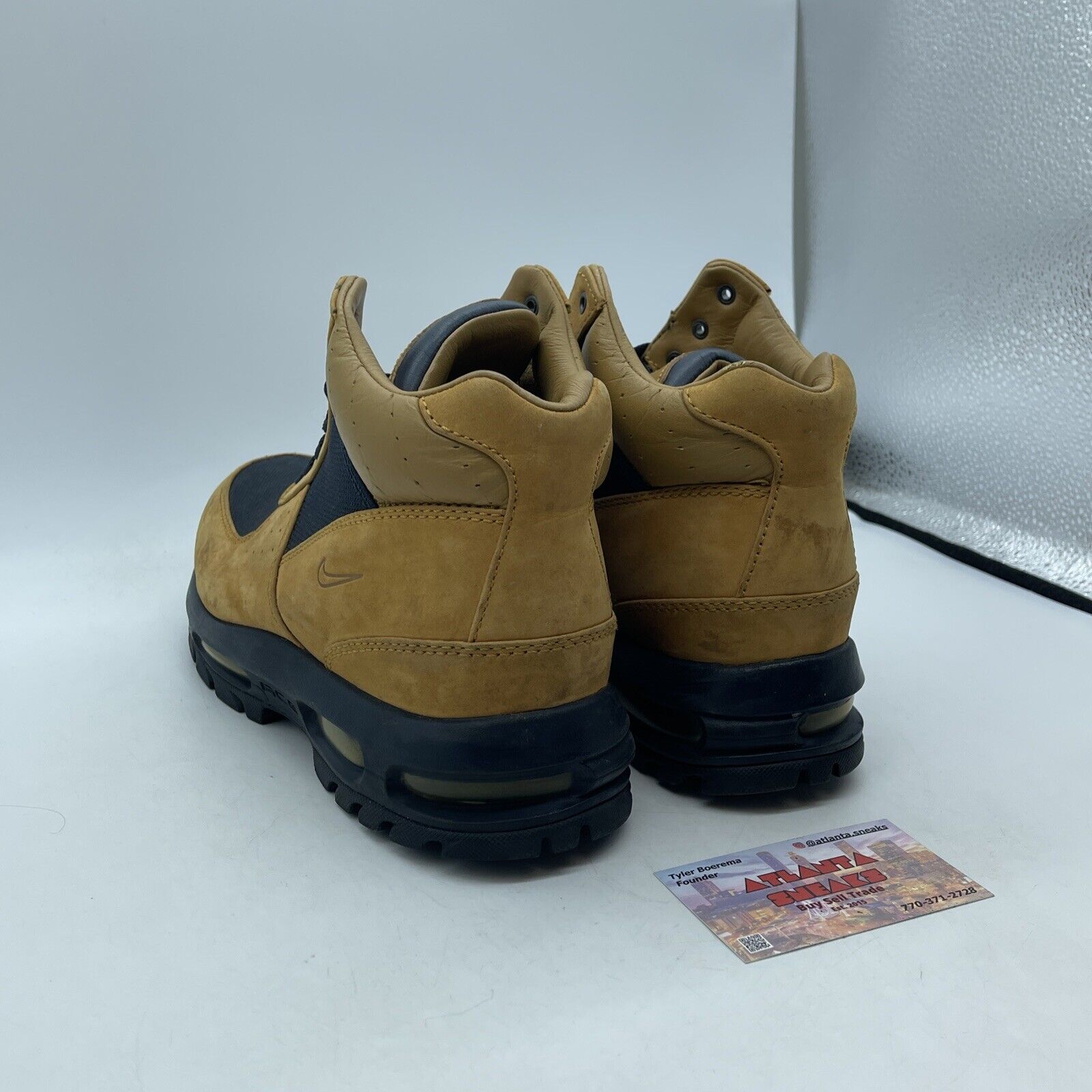 Size 7.5 - Nike Air Max Goadome 2 F/L Wheat Dark Obsidian B Suede (307889-741)