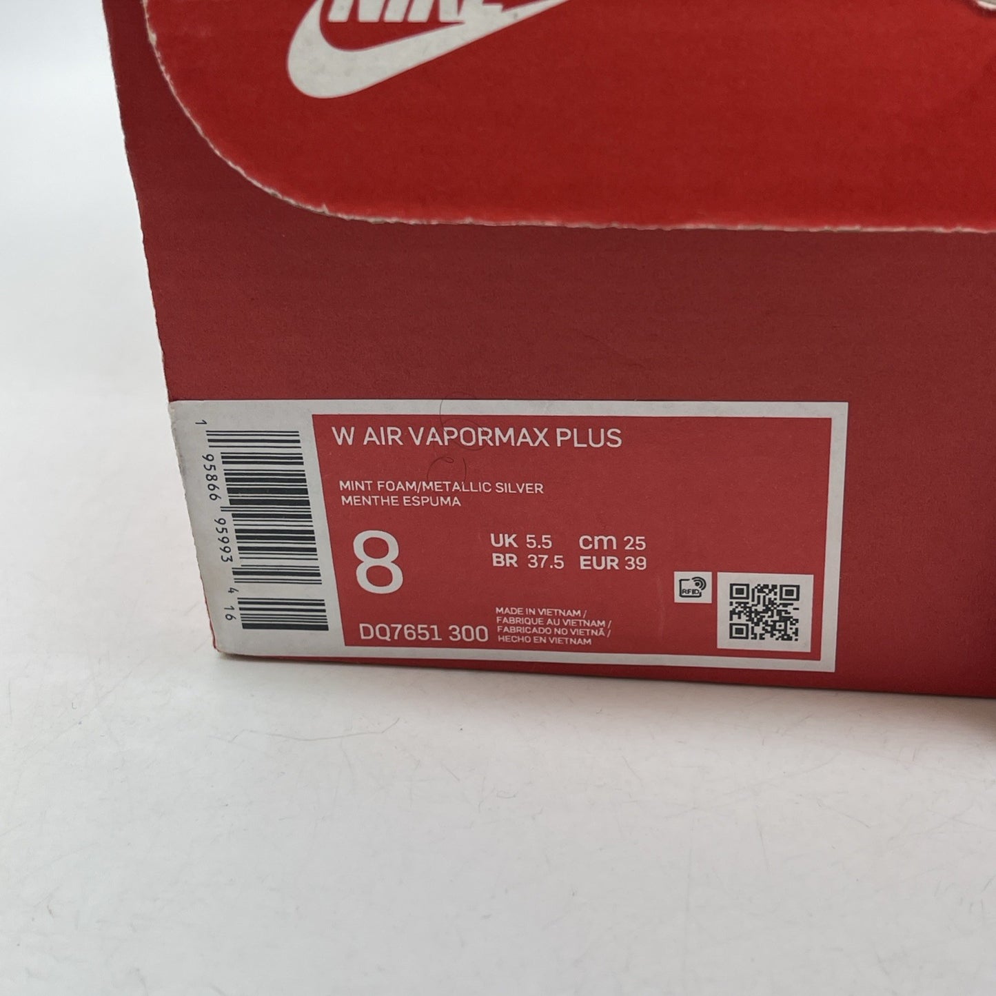 Size 8W - Nike Air VaporMax Plus Mint Foam Laser Blue Suede (DQ7651-300)
