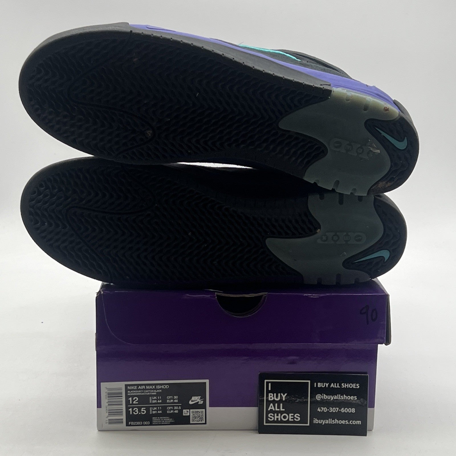 Size 12 - Nike Air Max Ishod Wair SB Black Grape (FB2393-003)